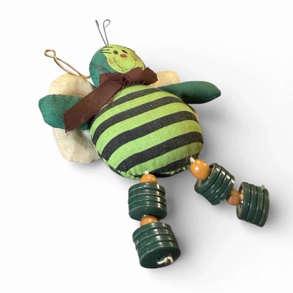 Vintage Handmade Cloth‎ Bee Ornament